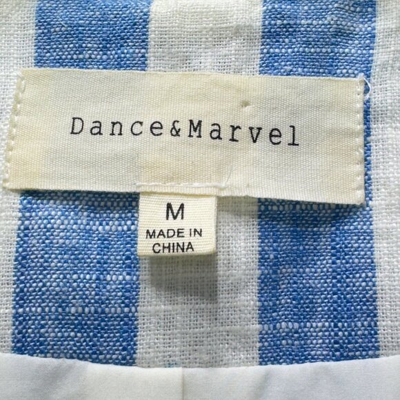DANCE & MARVEL Women’s Jacket Linen Blend lined Cropped Gold-tone Zipper Size M - Picture 5 of 7